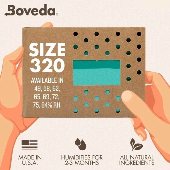 Boveda 49% RH 2-Way Humidity Control - For Wood Instruments - Size 320 - 1 Count - Picture 2 of 3